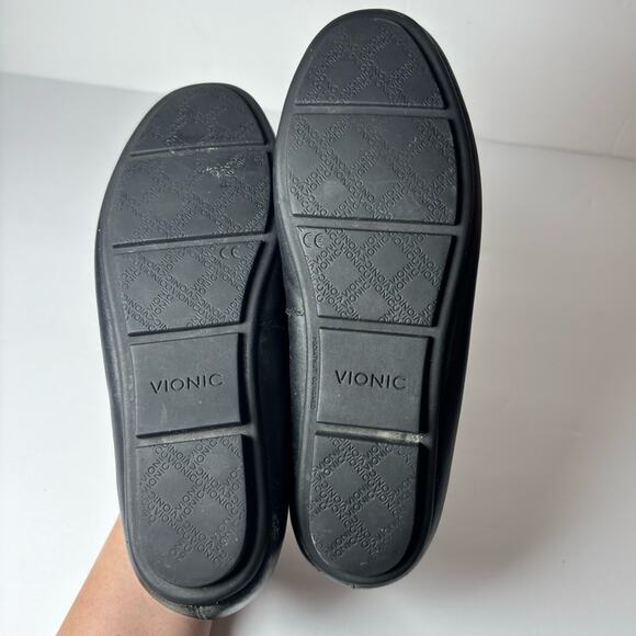 Vionic Piper Loafers Women Leather Leopard Black Print 7 - Picture 6 of 7